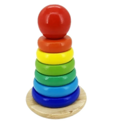 Juego Torre Madera Didáctica Colores Motricidad Fina Promo - comprar online