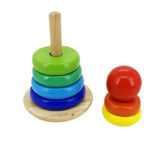 Juego Torre Madera Didáctica Colores Motricidad Fina Promo en internet