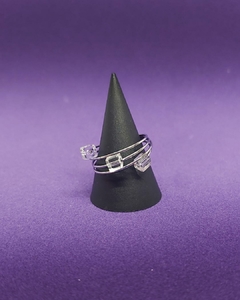 A 953 - Anillo de Acero Quirúrgico - Hilos con cubos acrílicos - comprar online