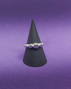 A 958 - Anillo de Acero Quirúrgico - Todo bolitas de mayor a menor - comprar online