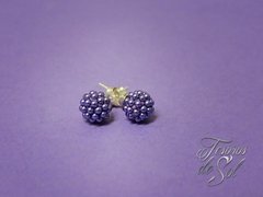 AI 33 - Aros pasantes de Plata 925 - Bolitas con microperlas (8 mm) - comprar online