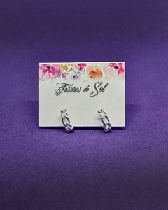 AR 742 - Aros de Plata 925 - Mini argollitas de Cadena Groumet rígida - comprar online