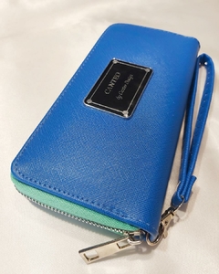 BI 656 - Billetera con Cierre color - 3 Divisiones - Doble tarjetero y monedero (20 x 10 cm) Correa corta - comprar online