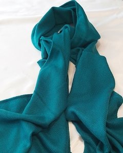 CH 652 - Pashmina de Lanilla - Colores lisos - Verde Petróleo - 55 cm x 2 m - comprar online