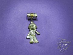 D 1378109 - Dije de plata 925 y oro - Nena con soporte (37 mm) - comprar online