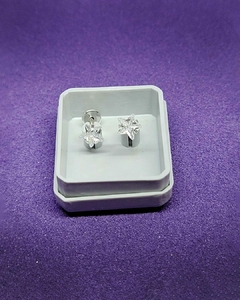 N 128 - Aros Abridores de Plata 925 - Estrellas de Cristal