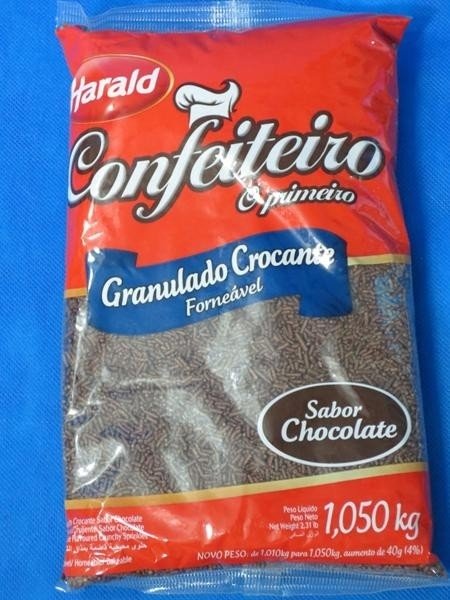 CHOCOLATE GRANULADO CROCANTE PRETO HARALD 1,05KG