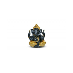 GANESHA MEDIANA DORADA CON NEGRO 17CM