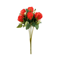 RAMO 10 ROSAS ROJAS 45 CM