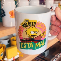 Taza Lisa Simpson maldito sistema - The Simpsons