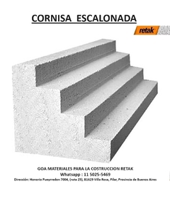 Cornisa escalonada de 50x15x15 cm (2 piezas por caja)