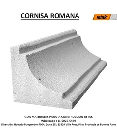 Cornisa romana de 50x15x15 cm (2 piezas por caja)