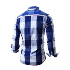 Camisa masculina 100% algodão Casual Xadrez na internet