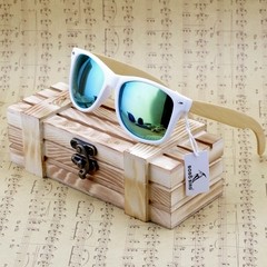 Óculos de sol Bobobird retangular armação em madeira de bambu lentes polarizadas Frete Grátis - Mayortstore | Roupas, Relógios e acessórios 