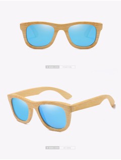 Imagem do Óculos de sol armação em madeira de bambú lentes polarizadas