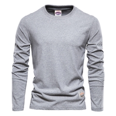 Camiseta manga longa masculina 100% algodão - loja online
