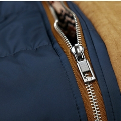 Jaqueta masculina Jenon estilo retalho com capuz parka - Mayortstore | Roupas, Relógios e acessórios 