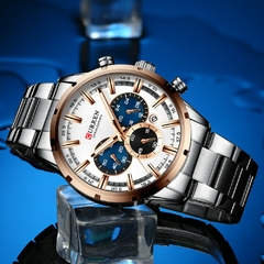Relógio Curren pulseira em aço com Cronógrafo - comprar online