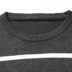Suéter listrado gola redonda - loja online