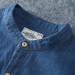 Camisa Jeans algodão manga curtas - loja online
