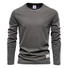 Camiseta manga longa masculina 100% algodão - Mayortstore | Roupas, Relógios e acessórios 