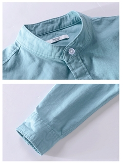Camisa casual de mangas compridas algodão - loja online