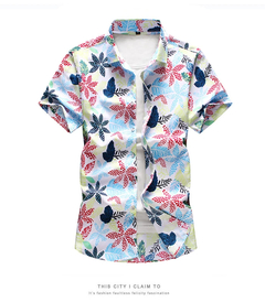 Camisa floral mangas curta - Mayortstore | Roupas, Relógios e acessórios 