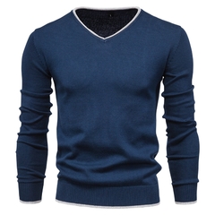Suéter em malha de algodão gola V masculino - Mayortstore | Roupas, Relógios e acessórios 