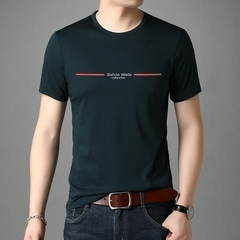 Camiseta masculina 95% algodão manga curta na internet