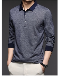 Camiseta casual algodão manga longa - loja online