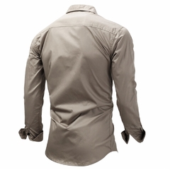 Imagem do Camisas casual fino 100% algodão estilo Militar
