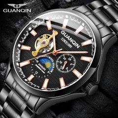 Relógio Automático Luxo GUANQIN fases da Lua - loja online