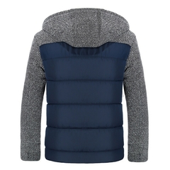 Jaqueta masculina Jenon estilo retalho com capuz parka - comprar online