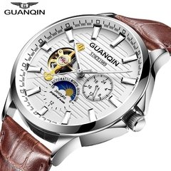 Relógio Automático Luxo GUANQIN fases da Lua