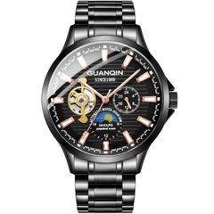 Relógio Automático Luxo GUANQIN fases da Lua - loja online