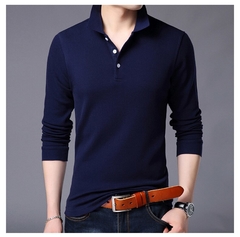 Camiseta manga longa em algodão 6 cores - loja online