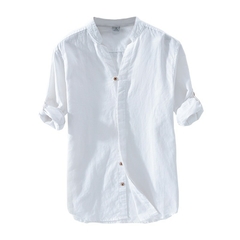 Camisa de linho casual tecido leve - Mayortstore | Roupas, Relógios e acessórios 