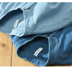 Camisa Jeans Algodão mangas compridas