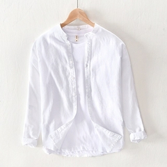 Camisa de linho casual tecido leve - loja online