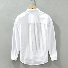 Camisa Listrada Casual em algodão
