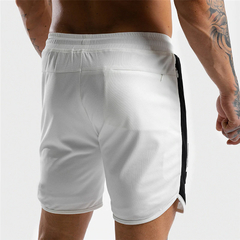 Shorts masculino fitness em malha anti-transpirante