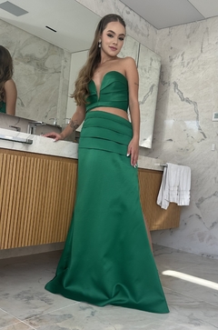 LOCAÇÃO Vestido Verde Tomara Que Caia