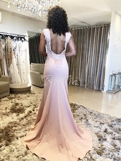 LOCAÇÃO Vestido Sereia Rosa/Nude - comprar online