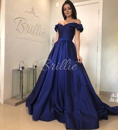 LOCAÇÃO Vestido Azul Royal Princesa