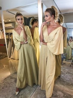 Vestido Lurex Shine Dourado na internet