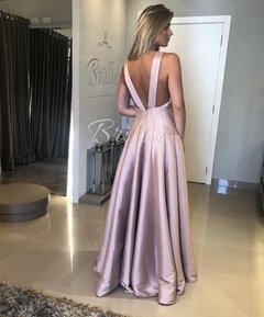 LOCAÇÃO Vestido Rosa Nude Recortes - comprar online