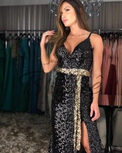 Vestido Paetês Preto - Brilliê