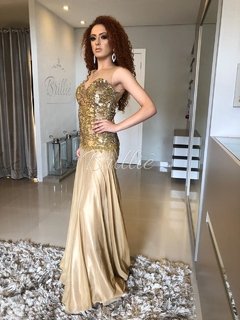 Vestido Sereia Dourado