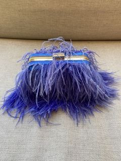 Clutch Azul Plumas