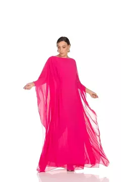 PRIMEIRA LOCAÇÃO Vestido Kaftan Musseline Pink na internet